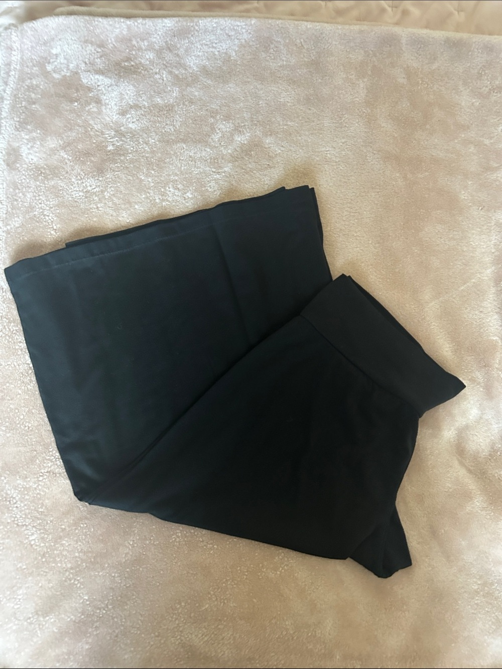 Mossimo Supply Co. Black Wide Leg Knit Pant with Red Logo Tag